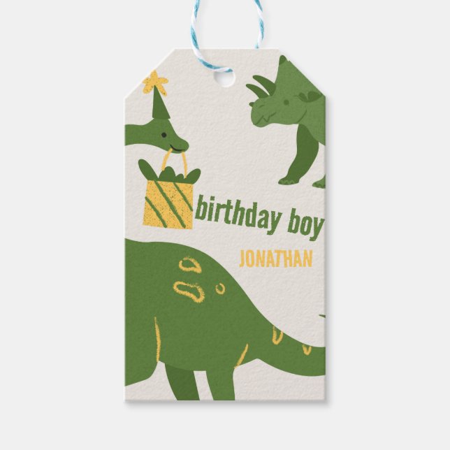 Roar Party Animals Birthday Presentetikett (Framsidan)