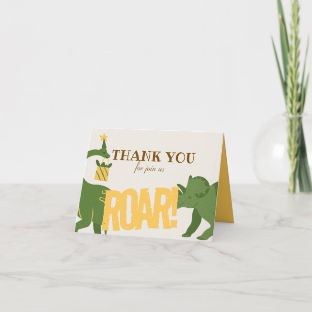 Roar Party Animals Birthday Tack Kort (Framsida)