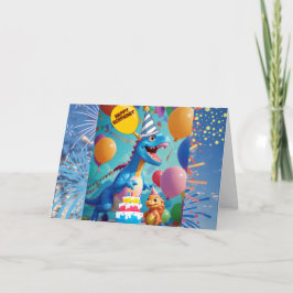 Roar-some Birthday Önskemål T-Rex Dinosaur Kort