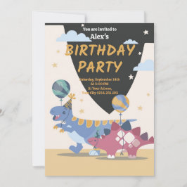 Roar-some Dino Party-inbjudningar: Roligt & Easy S Inbjudningar