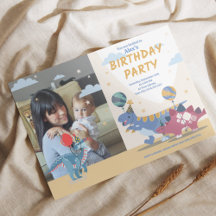 Roar-some Dino Party-inbjudningar: Roligt & Easy S