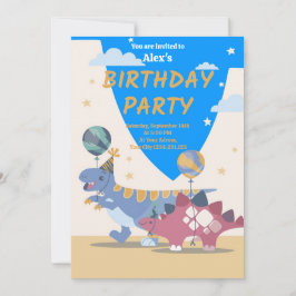 Roar-some Dino Party-inbjudningar: Roligt & Easy S Inbjudningar