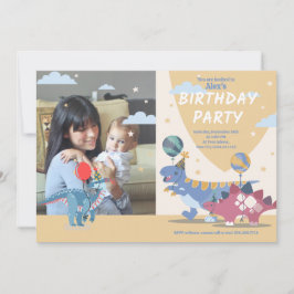 Roar-some Dino Party-inbjudningar: Roligt & Easy S Inbjudningar