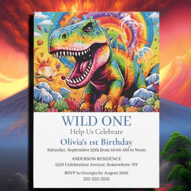 Roar-some Dinosaur Party-inbjudan Inbjudningar (If you have any questions or need assistance with anything, feel free to reach out. )