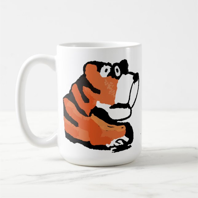 Roar-somligt Cute Tiger Mugg (Vänster)