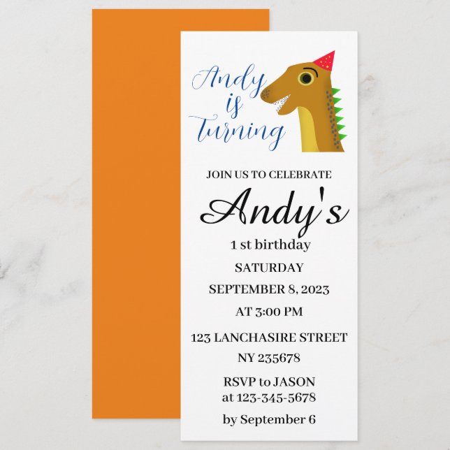 Roar tillsammans vid första födelsedagsfirandet (Fram/baksida)