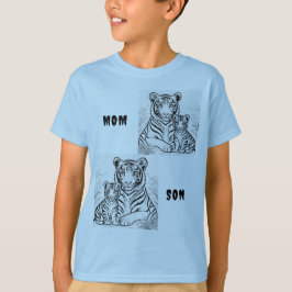 Roar Together: Mamma och Son Safari Äventyr T Shirt