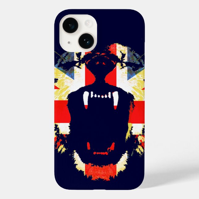 Roar Underbar British lejon Union jack iphone case (Baksida)