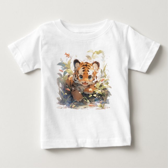 "Roarativt adjektiv Tiger Baby T-Shirts - Utsläpp (Framsida)