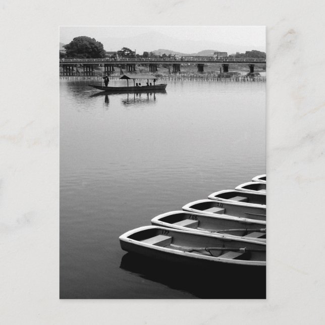 Roarbåtar: Arashiyama, Kyoto, Japan Vykort (Framsida)