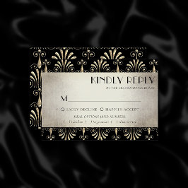 Roarin 20-årsjubileum | Sepia Black Art Deco Meal OSA Kort