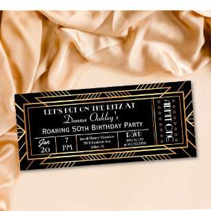 Roaring 20's Festbiljett Inbjudan