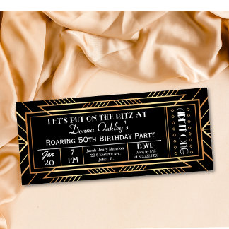 Roaring 20's Festbiljett Inbjudan