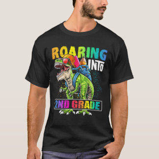 Roaring 2:e Klass Dinosaur-ryggsäck Back to school T Shirt