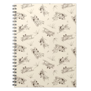 Roaring Art Deco Bi-flygplan - skisserade mönster. Anteckningsbok