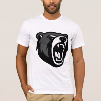 Roaring Bear Face Grafisk Vit T-Shirt