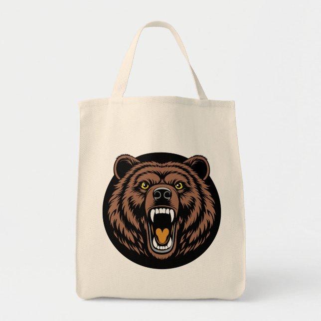 Roaring Bear Power Emblem Tygkasse (Framsidan)