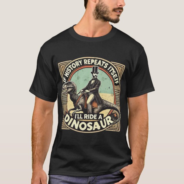 Roaring Dinosaur Design T Shirt (Framsida)