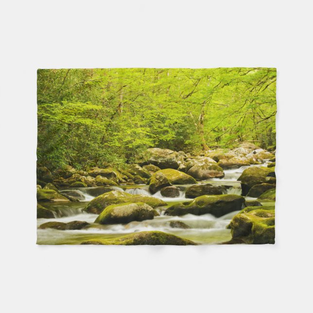 Roaring Fork om våren Fleecefilt (Framsidan (Horisontell))