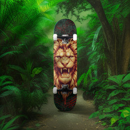 Roaring Fury: Lejon Majesty Mini Skateboard Bräda 18,5 Cm