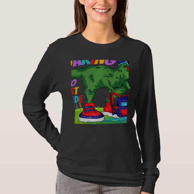 Roaring into First Grade Dinosaur Rex Back to Scho T Shirt (Framsida)