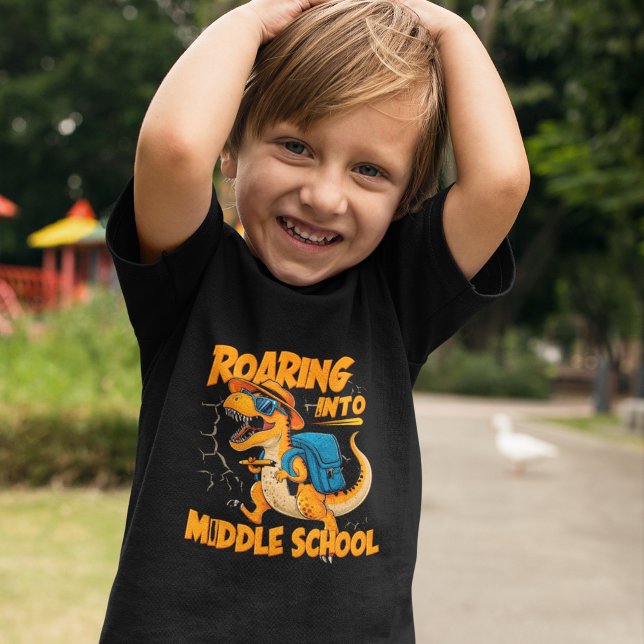 Roaring Into Middle School – Back-to-School T Shirt (Skapare uppladdad)