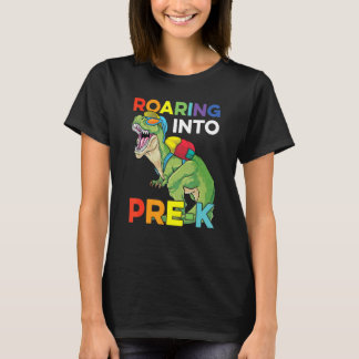 Roaring Into Pre K Back To School Dinosaur Kids Bo T Shirt