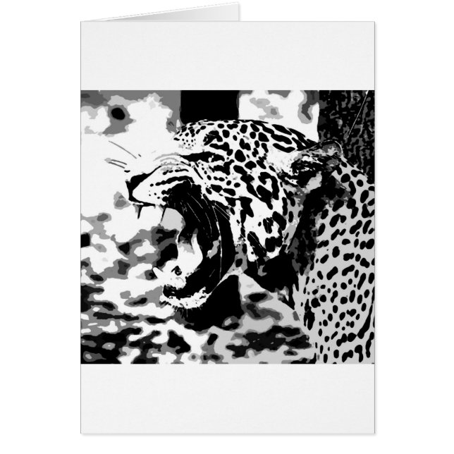 Roaring Jaguar Hälsningskort (Framsidan)