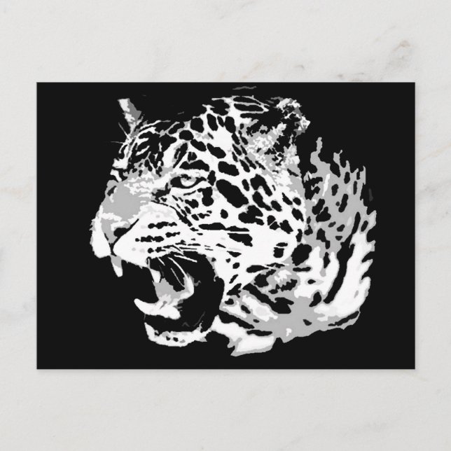 Roaring Jaguar Vykort (Framsida)