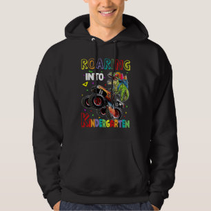 Roaring Kindergarten Dinosaur Monster Lastbil Till Hoodie