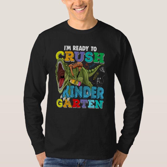 Roaring Kindergarten Dinosaur Rex Back to school B T Shirt (Framsida)