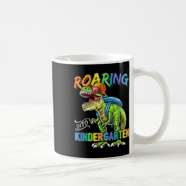 Roaring Kindergarten Dinosaur t Rex Ck till skola  Kaffemugg (Höger)