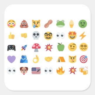 Roaring Kitty 35 Emoji Tidslinje GME MOASS DFV mem Fyrkantigt Klistermärke