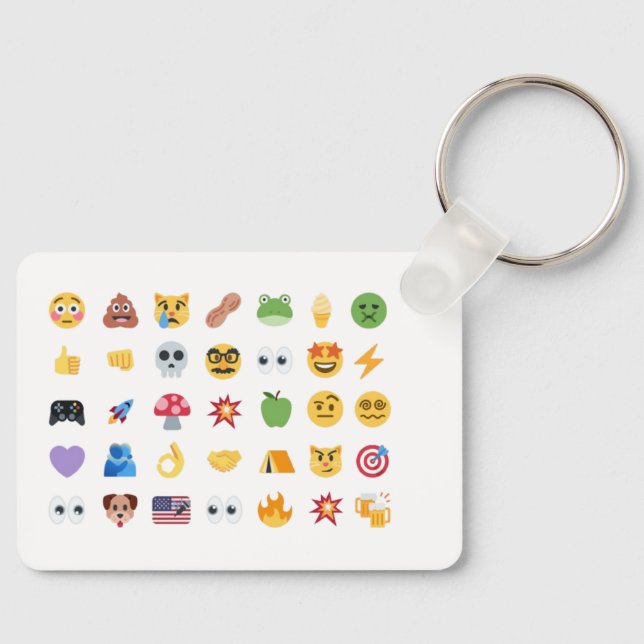 Roaring Kitty 35 Emoji Tidslinje GME MOASS DFV mem Nyckelring (Framsida)