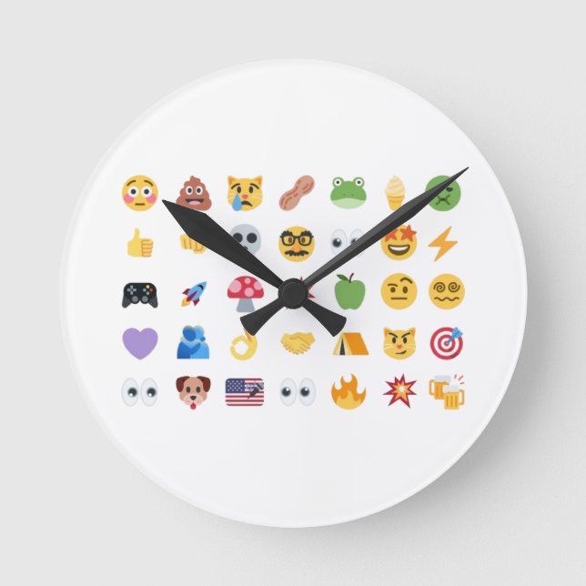 Roaring Kitty 35 Emoji Tidslinje GME MOASS DFV mem Rund Klocka (Framsida)