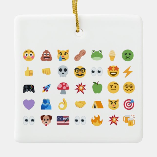 Roaring Kitty 35 Emoji Timeline GME MOASS DFV meme Julgransprydnad Keramik (Framsida)