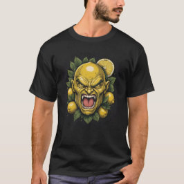 Roaring Lemon Face with Citrus Details  T Shirt