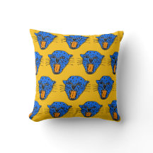 Roaring Leopard Cushion - pop Art Animal Print