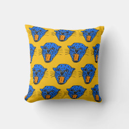 Roaring Leopard Cushion - pop Art Animal Print Kudde