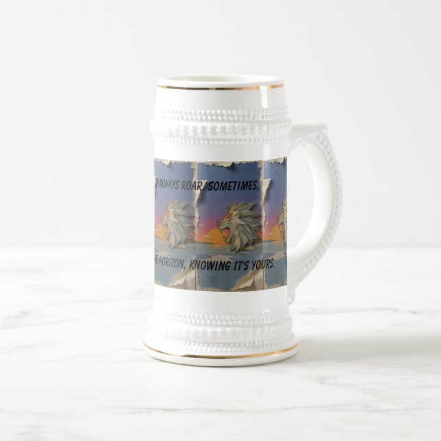 Roaring Lion Papercut Beer Mug  Sejdel (Framsida höger)