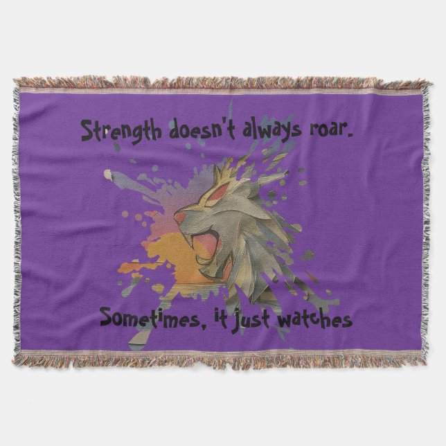 Roaring Lion Sunrise Papercut Fleece Blanket Filt (Framsidan)