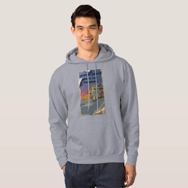 Roaring Lion Sunrise Papercut Hoodie (Hel framsida)