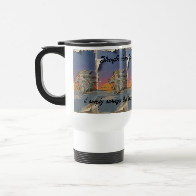 Roaring Lion Sunrise Papercut Travel Mug Resemugg (Vänster)