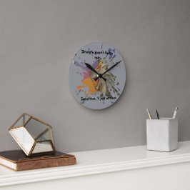 Roaring Lion Sunrise Papercut Wall Clock Rund Klocka