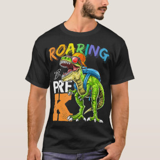Roaring PreK Dinosaur Back to School Backpack Boys T Shirt