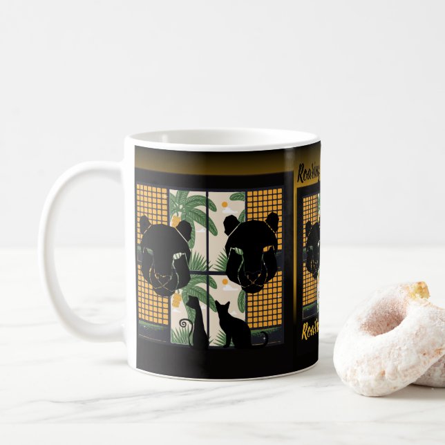 Roaring Puma Hearts Kaffemugg (Med munk)