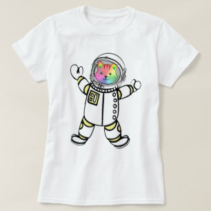 Roaring Rainbow Astro Kattunge Astronaut T Shirt