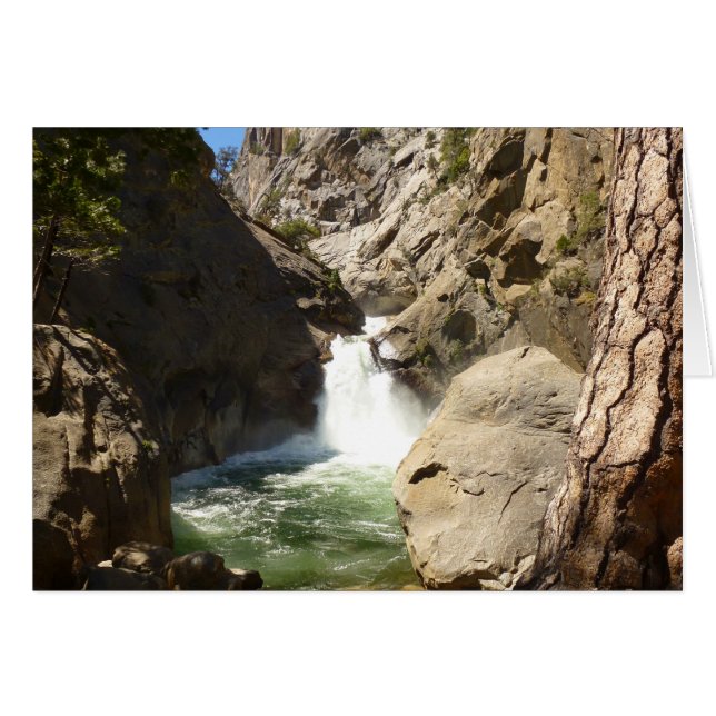 Roaring River Falls i Kings Canyon National Park Hälsningskort (Framsidan Horizontal)