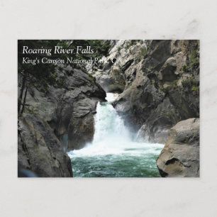 Roaring River Falls, Kung Canyon, CA Postcard Vykort