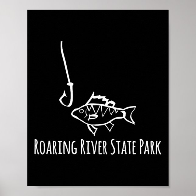 Roaring River State Park Roligt Fiske Fisk Fisk H Poster (Framsidan)